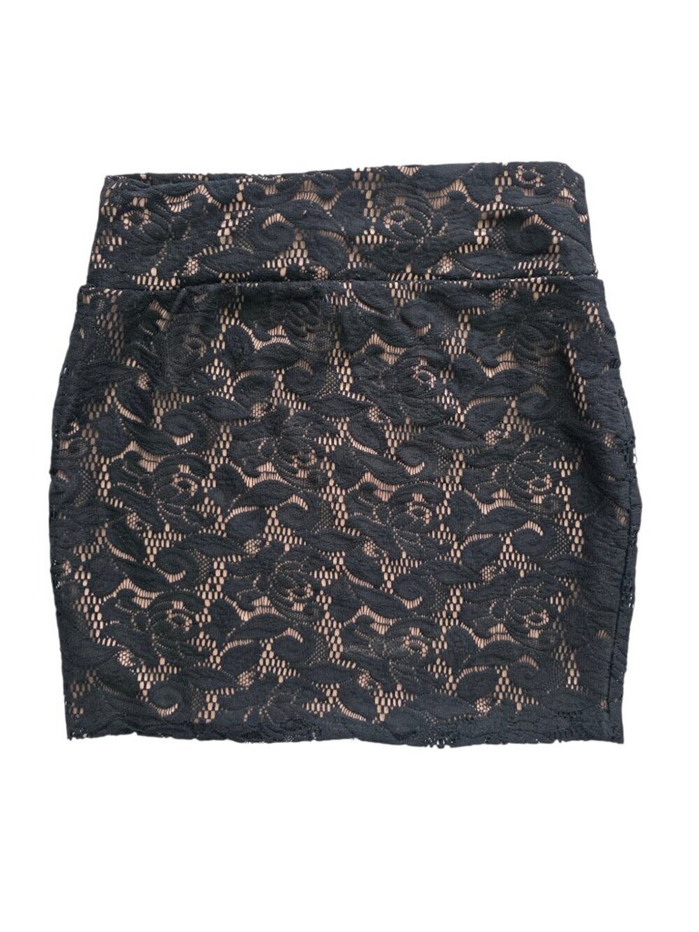 BLACK/TAN LACE BODYCON MINI SIZE SMALL